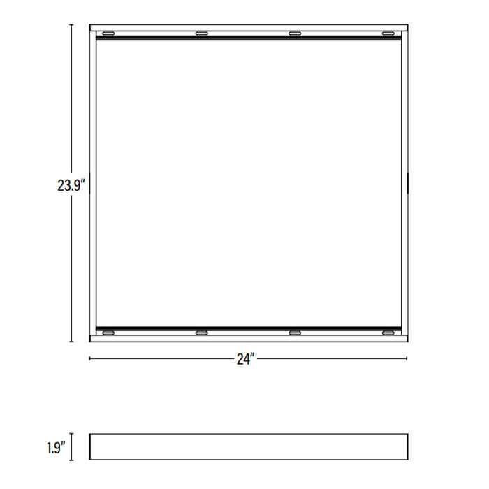 2x2 Surface Mount Kit dimensions