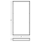 2x4 Surface Mount Kit for Back-Lit Panels dimensions