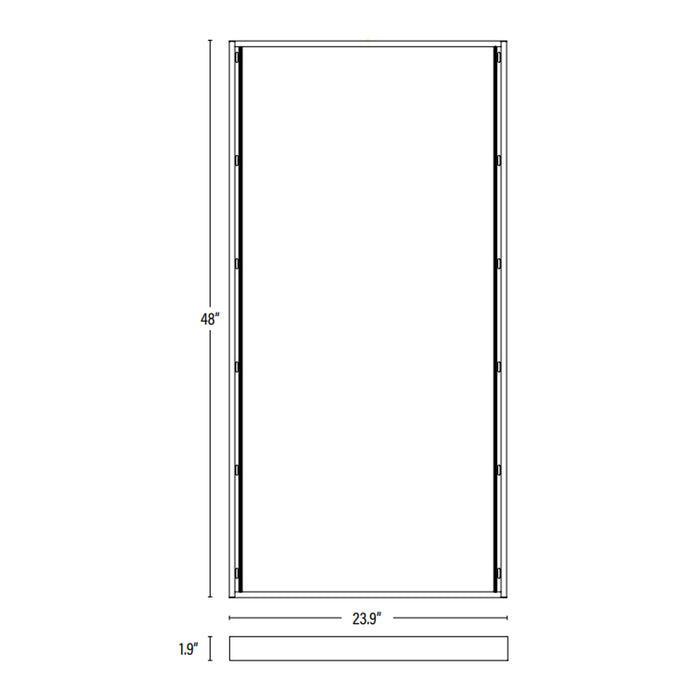 2x4 Surface Mount Kit dimensions
