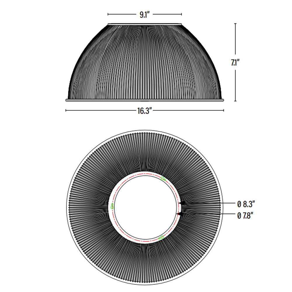 16 in. Acrylic Reflector