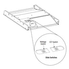 LED Center Basket Troffer, 35W/25W/18W, 1x4, Selectable Wattage & CCT, 4300 Lumens