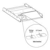 LED Center Basket Troffer, 2x4, 34W/38W/45W, Selectable Wattage & CCT, 5625 Lumens, switches