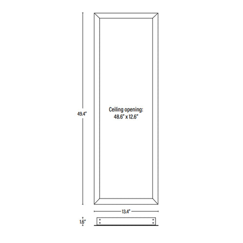 1x4 Flange Kit dimensions