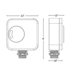 Bi-Level, Daylight Harvest Microwave Sensor dimensions