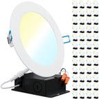 Recessed LED Lighting, 6 Inch, Slim, Selectable CCT, 1200 Lumens