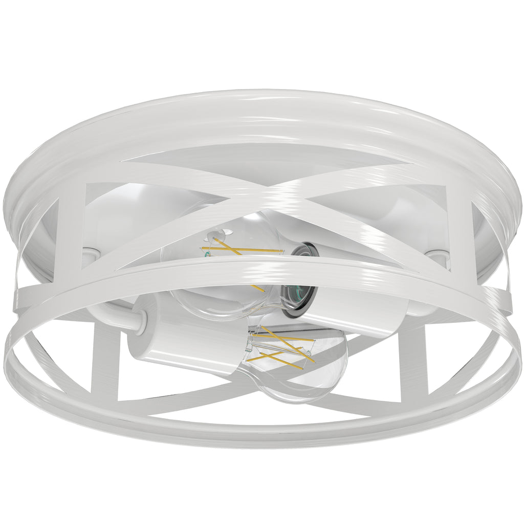 Arcadia Industrial Ceiling Light with A19 Filament Bulbs, 1600 Lumens