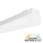 8ft LED Strip Light Fixture, Architectural, 65W/75W/90W, Selectable Wattage & CCT, 12150 Lumens